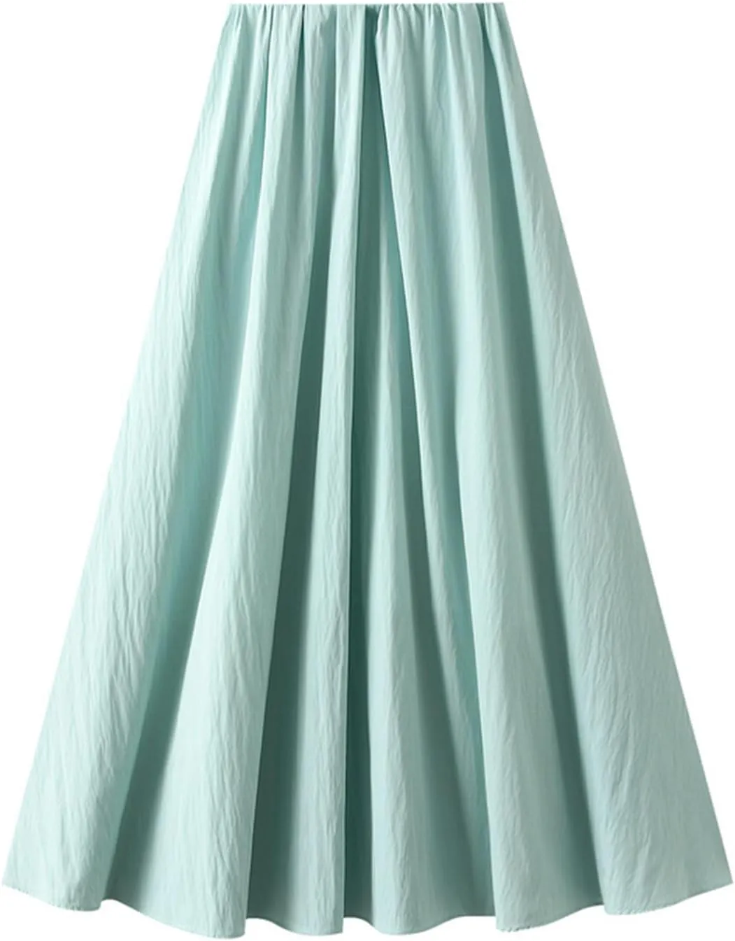 Skirts for Women Trendy Summer 2024 Midi Skirt High Waisted Boho Beach Casual Pleated A-Line Swing Flowy Long Skirts