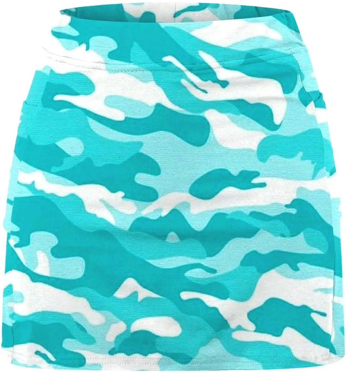 Skorts for Woman Athleisure Skirt with Pockets Camouflage Printed Mid Rise Skirts Tennis Tummy Control High Waisted