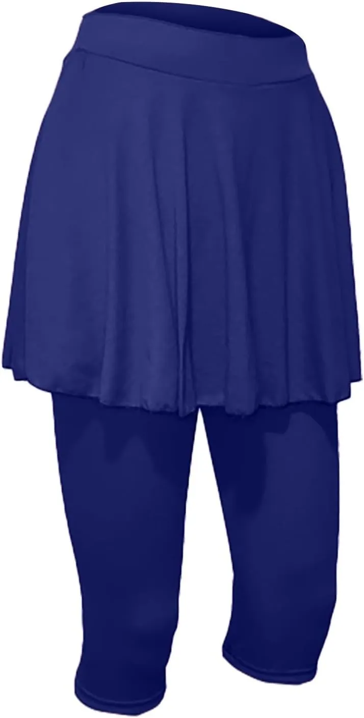 Skorts for Women 2025 Casual High Waist Pants Plus Size Tummy Control Gym Tennis Yoga Legging with Skirts