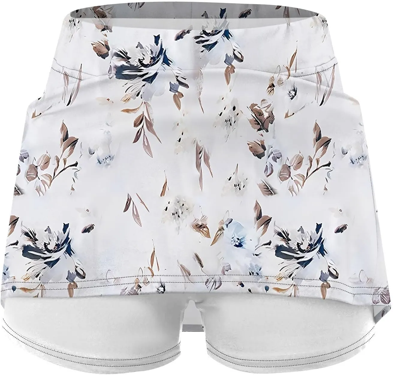 Skorts for Women Dressy Casual with Pockets Floral Print Plus Size Athletic Yoga Shorts Mini Tennis Skirt 2025