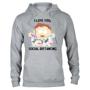 South Park I Love You Social Distancing Fleece Hooded Sweatshirt