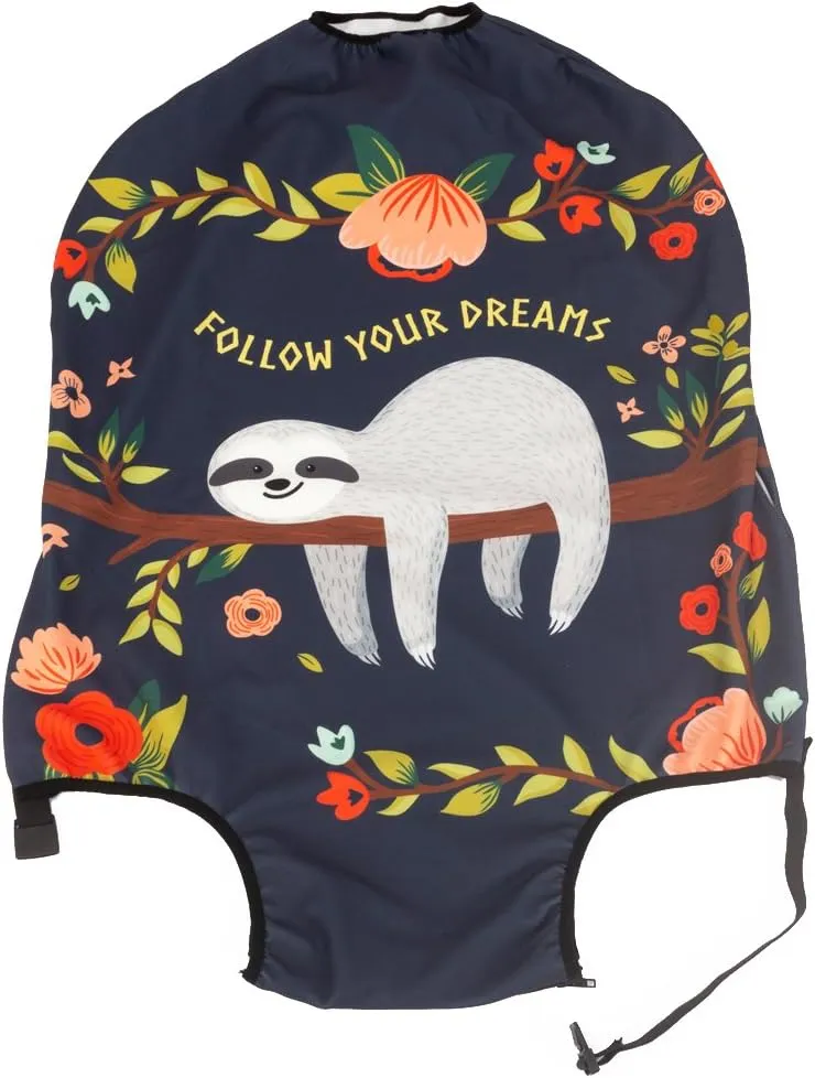 Spandex Travel Luggage Protector Suitcase Cover Fit 23-32 Inch Luggage (sloth, L)