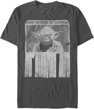 Star Wars Young Men's Words of Wisdom T-Shirt