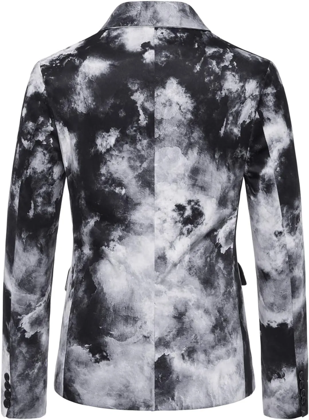 Suit for Men,Mens Tie Dye Printed Suit Jacket One Button Sport Coat Fashion Slim Fit Casual Business Daily Blazers