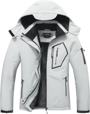 SUOKENI Women's Waterproof Warm Winter Snow Coat Hooded Raincoat Ski Snowboarding Jacket