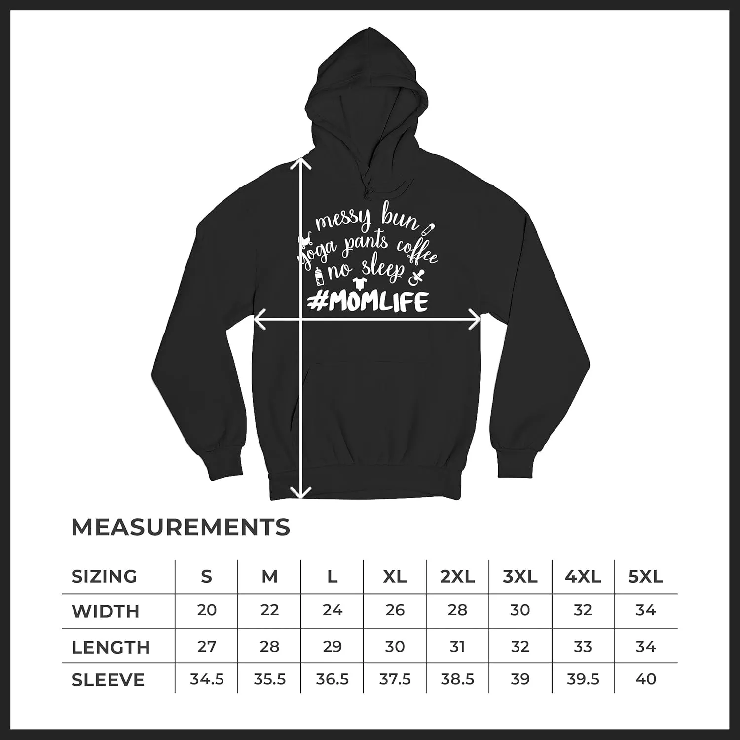 Tee Hunt Mom Life Sweatshirt Funny Messy Bun Yoga Pants No Sleep Motherhood Mama Bear Soccer Football Baseball Mommy Hoodie