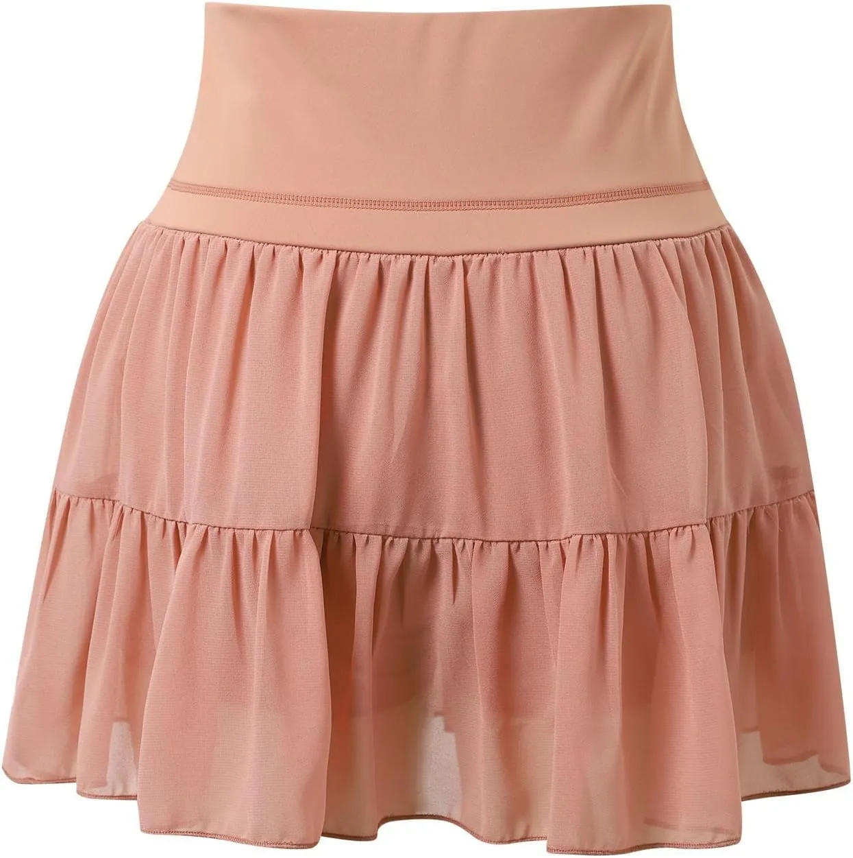 Tennis Skirts for Women with Shorts High Elastic Waist Ruffles Workout Running Skirts with Pocket Sports Athletic Skorts