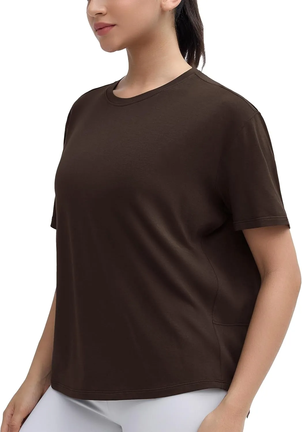 THE GYM PEOPLE Women's Short Sleeve Workout T-Shirts Back Loose Fit Running Yoga Tee Tops