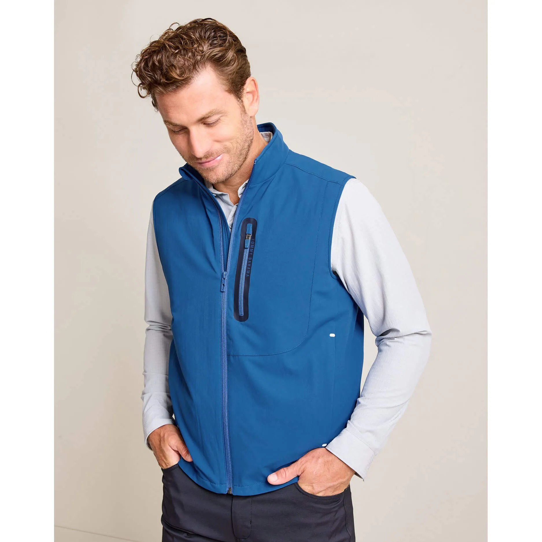 Tommy Bahama Ocean Driver Vest - Bering Blue