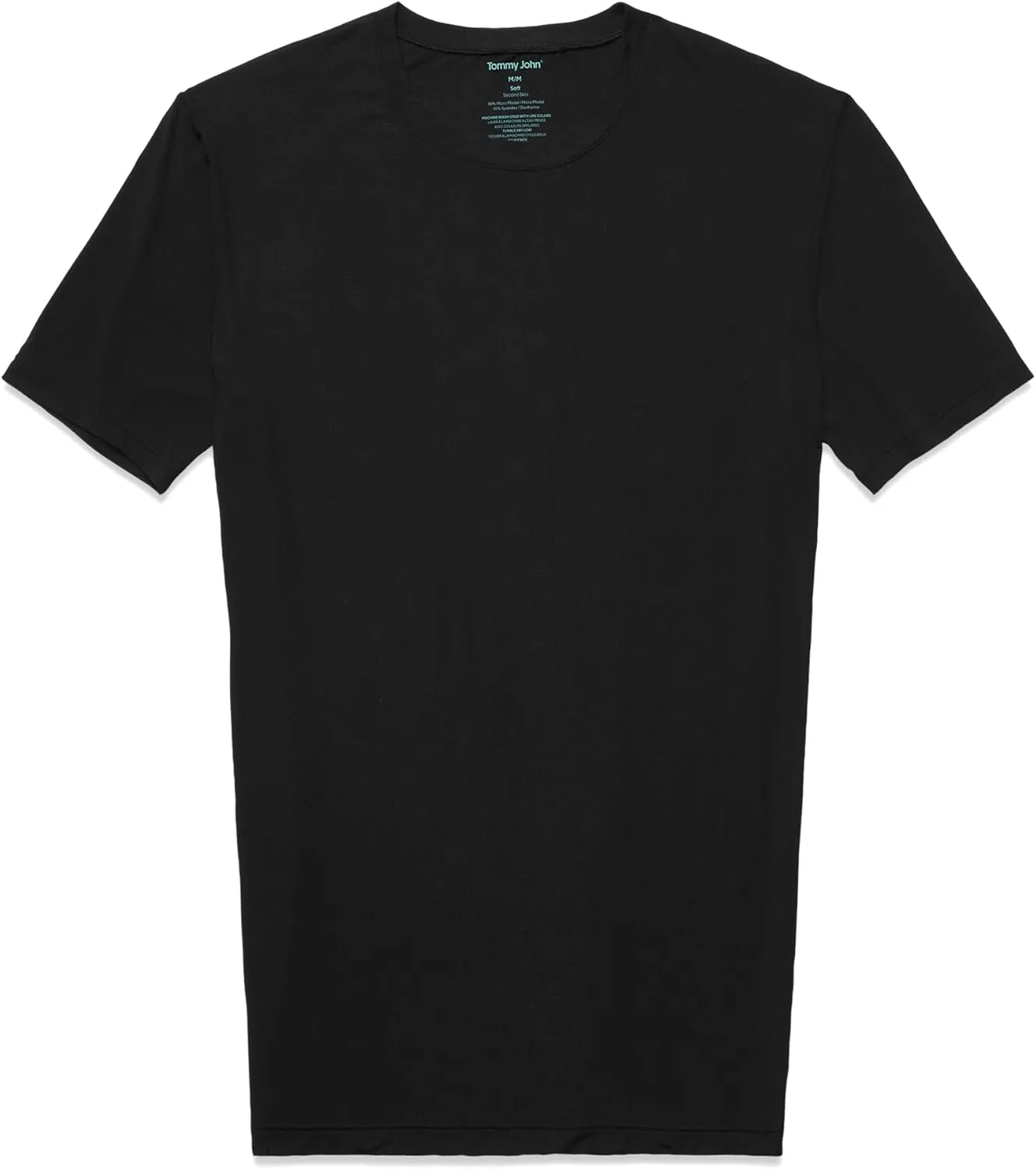 Tommy John Men's Crew Neck Undershirt, Second Skin Fabric, Slim Fit T-Shirt with Stay Tuck Design