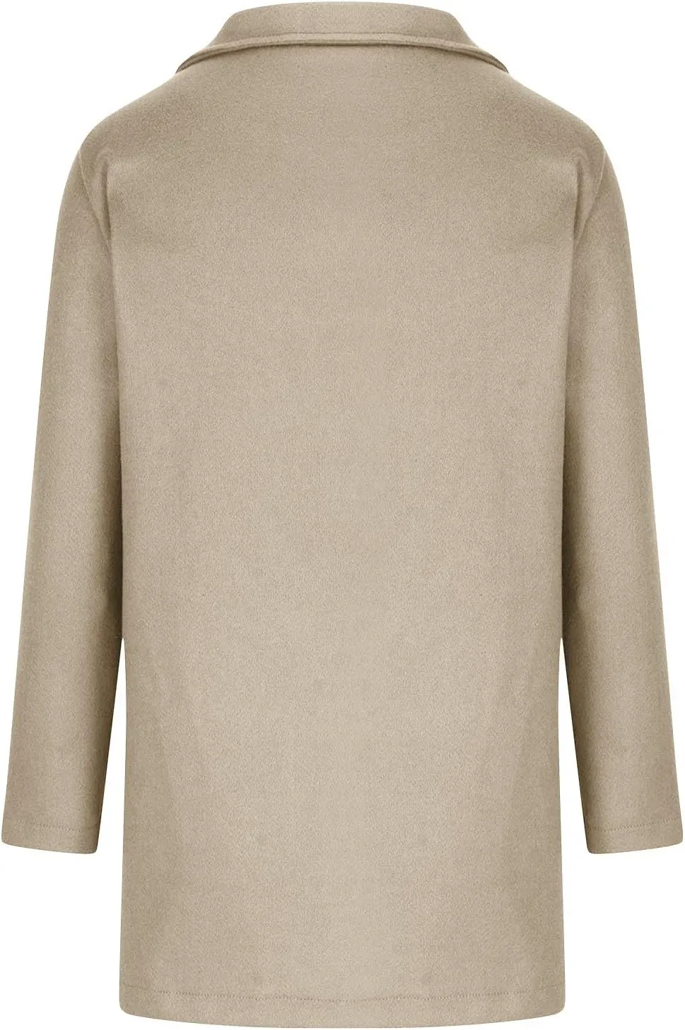 Trench Coat for Women Wool Blend Casual Coat Single Breasted Stand Collar Slim Fit Dressy Jackets with Pockets