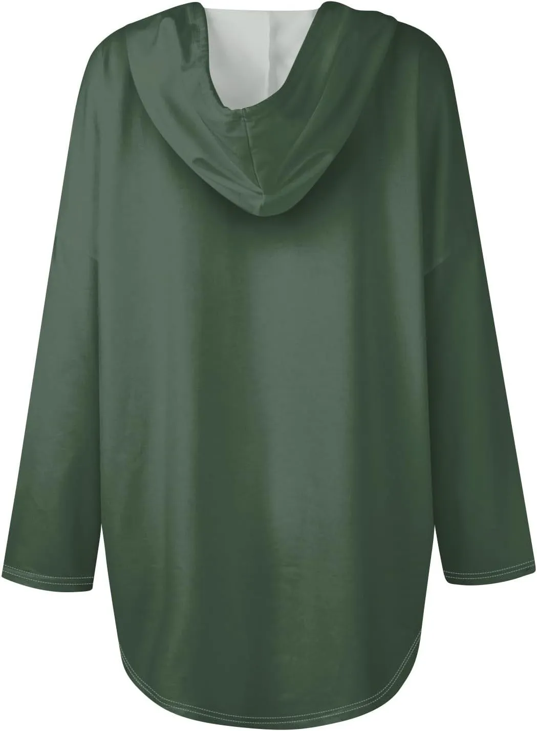 Trendy Hoodie for Women 2024 V Neck Sweatshirt Oversized Long Sleeve Pullover Outfit Drawstring Casual Outwear