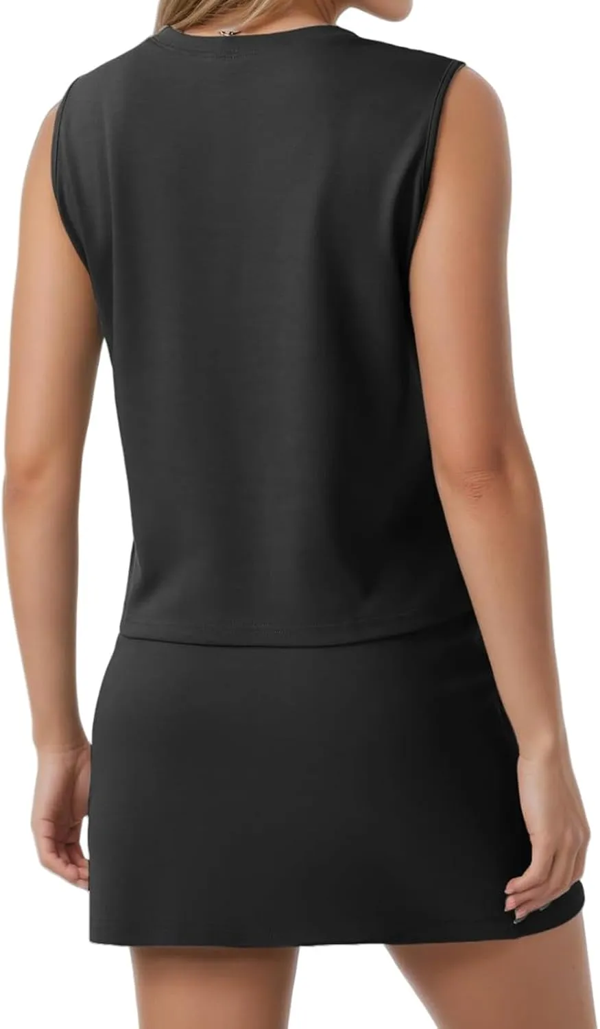 Two Piece Skirt Sets for Women Short Sleeve/Sleeveless Tops and Tennis Skorts Dressy Matching Sweatsuits Outfits