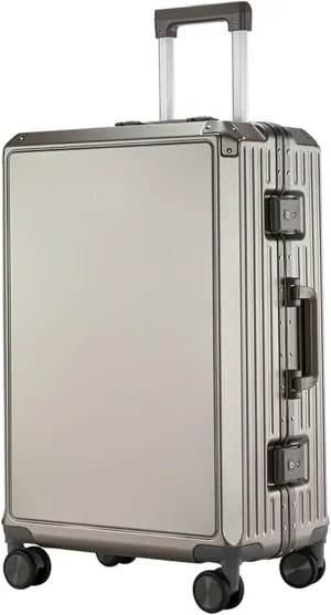 Ultra Hard Shell Carry On Luggage - 26in Cabin Size Suitcase with Aluminum Frame, 360 Wheels & Password Lock - Blue(Gray,22in)