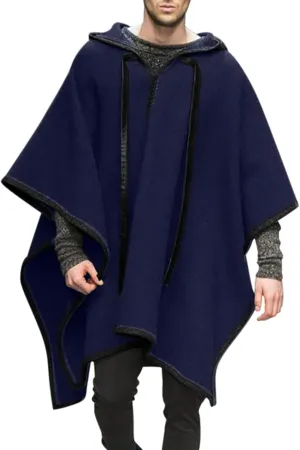 Unisex Casual Hooded Poncho Cape Cloak Fashion Coat Hoodie Pullover Casual Asymmetric Hem Hoodie Sweatshirts