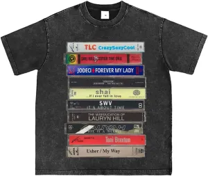 Vintage 90s R&B Cassette Tape T-Shirt Music Graphic Unisex Tee