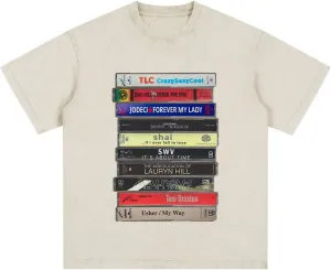 Vintage 90s R&B Cassette Tape T-Shirt Music Graphic Unisex Tee