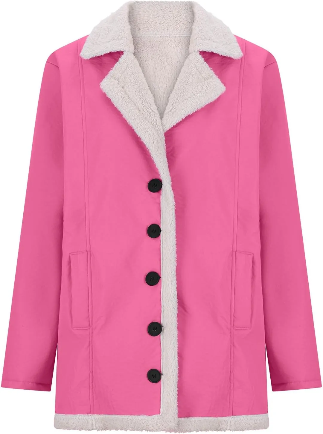Winter Jackets For Women Trendy Fuzzy Fleece Sherpa Lined Denim Barn Coat Casual Suede Faux Shearling Mid Jean Jacket