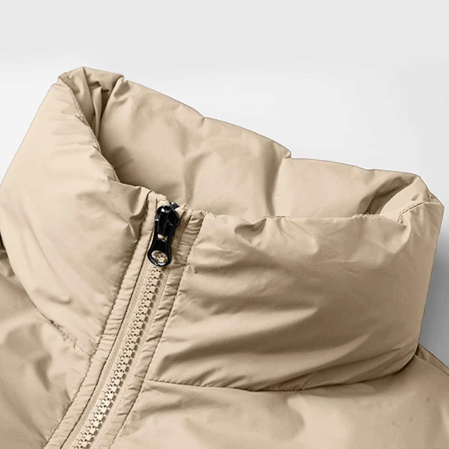 Winter Quilted Insulated Jackets For Men Heavyweight Cotton Padded Jacket Stand Collar Thickened Coats For Travel Ski