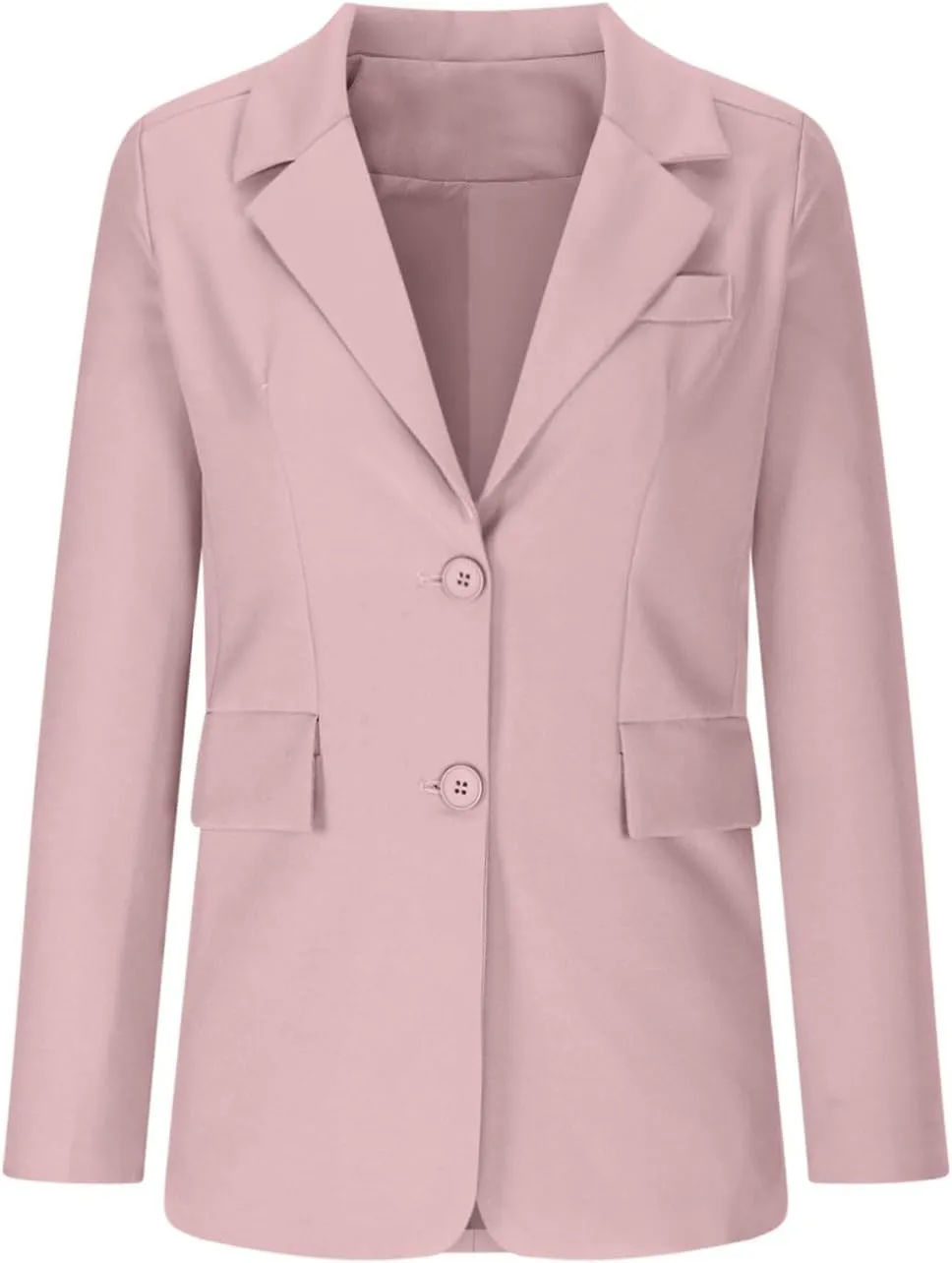 Wkishenl Blazers for Women Business Casual Solid Open Front Jackets Loose Fit Long Sleeve Lapel Blazer Coats Chic Office Suit