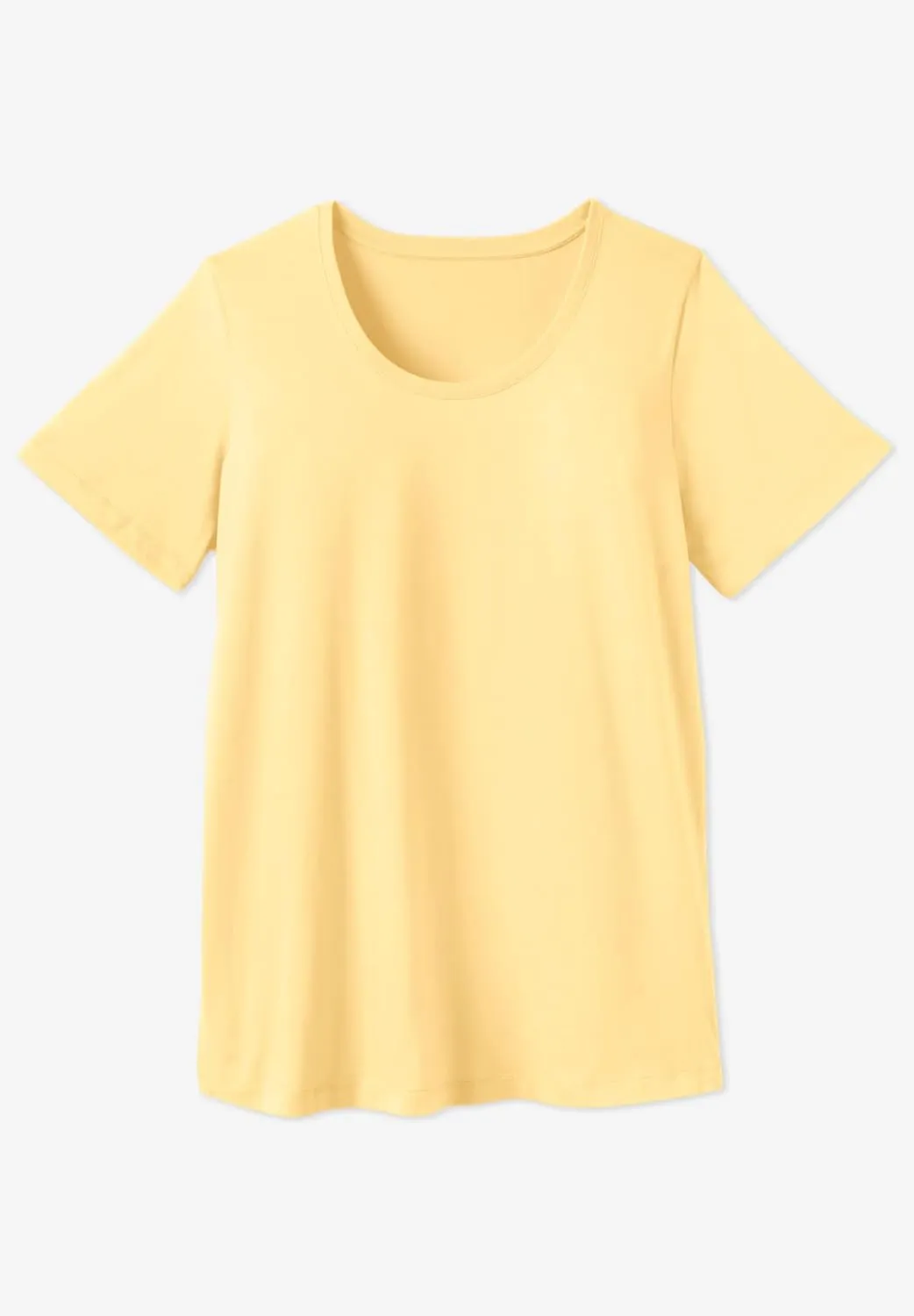Woman Within Women's Plus Size Perfect Short-Sleeve Scoopneck Tee