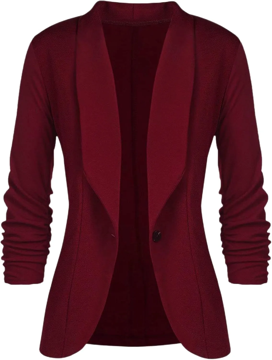 Women 3/4 Sleeve Blazer Casual Classic Open Front Cardigan Jacket Work Office Blazer Business Casual
