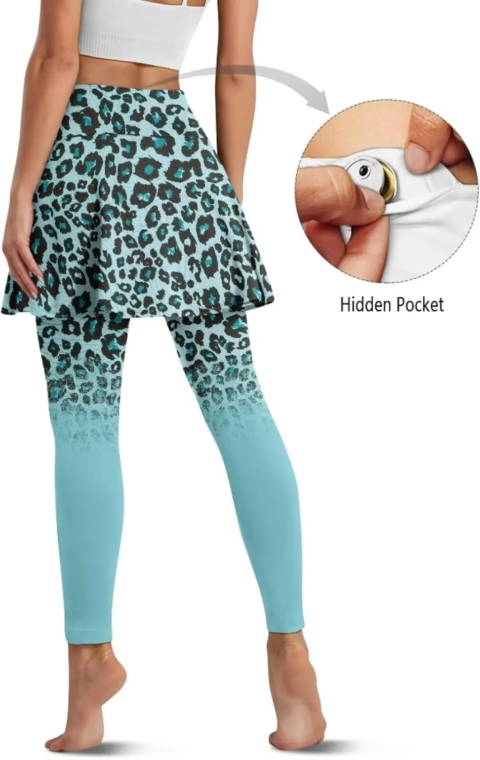 Women Athletic Tennis Skirts with Legging,High Waisted Athletic Skorts Leggings,Skirted Leggings for Tennis Golf