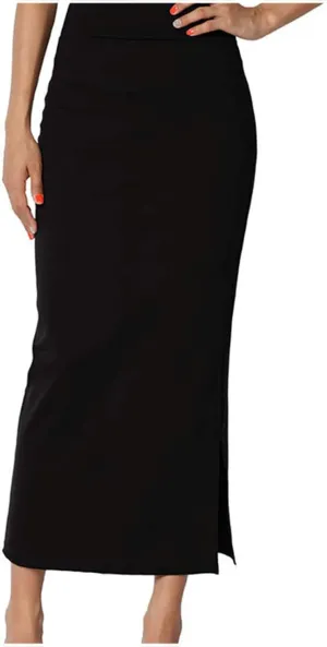 Women Elegant Side Slit Business Maxi Skirts High Waisted Stretch Bodycon Pencil Skirt Solid Color Work Office Dress