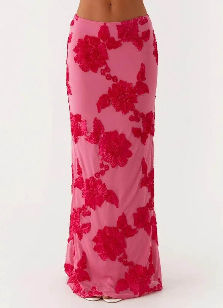 Women Embroidered Floral Long Skirt Y2K High Waist Floral Bodycon Maxi Skirt Beach Party Club Midi Skirt