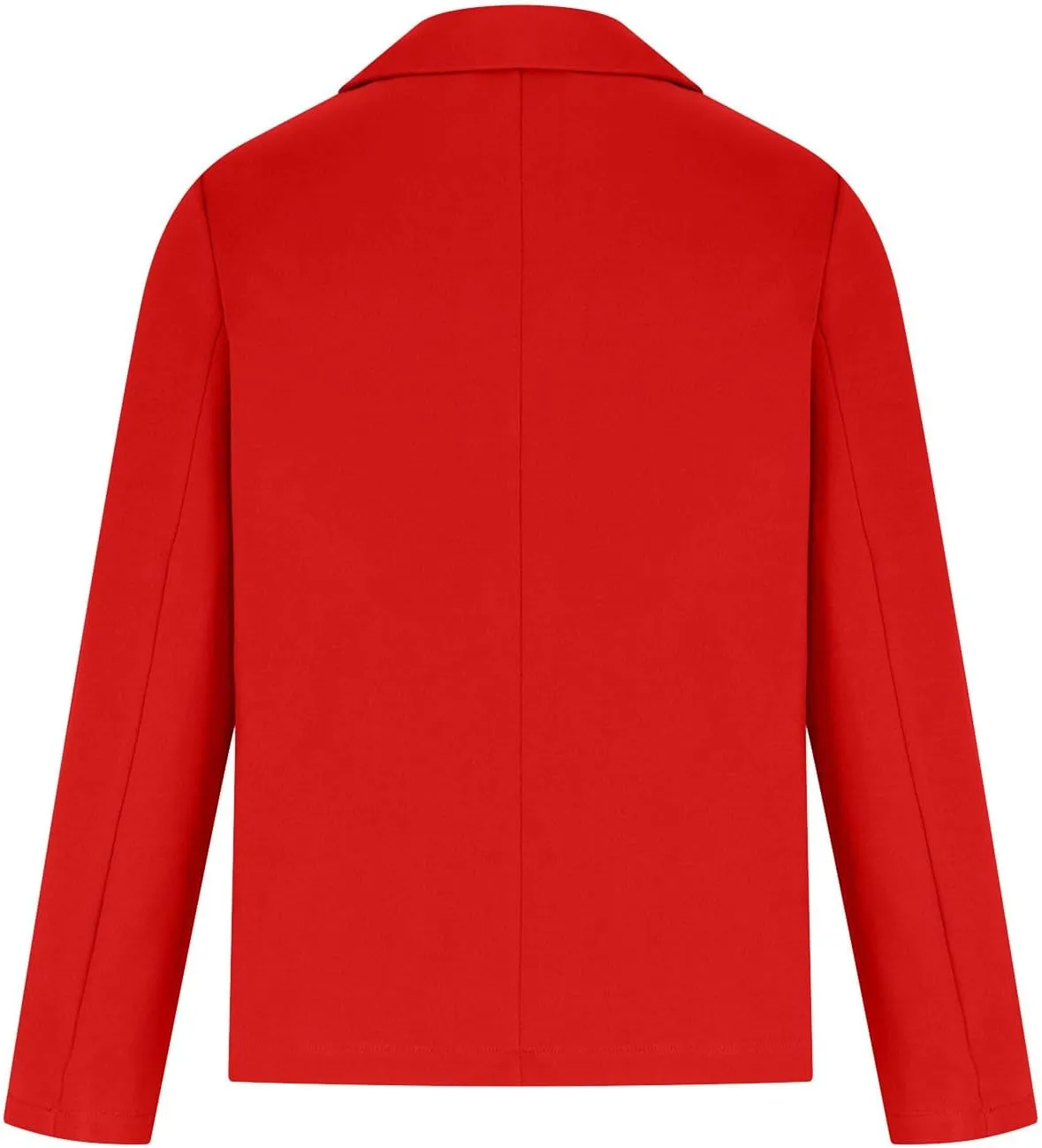 Women Fashion Button Down Blazer Suit Solid Long Sleeve Lapel Cardigan Blazer Business Casual Loose Jacket Coat