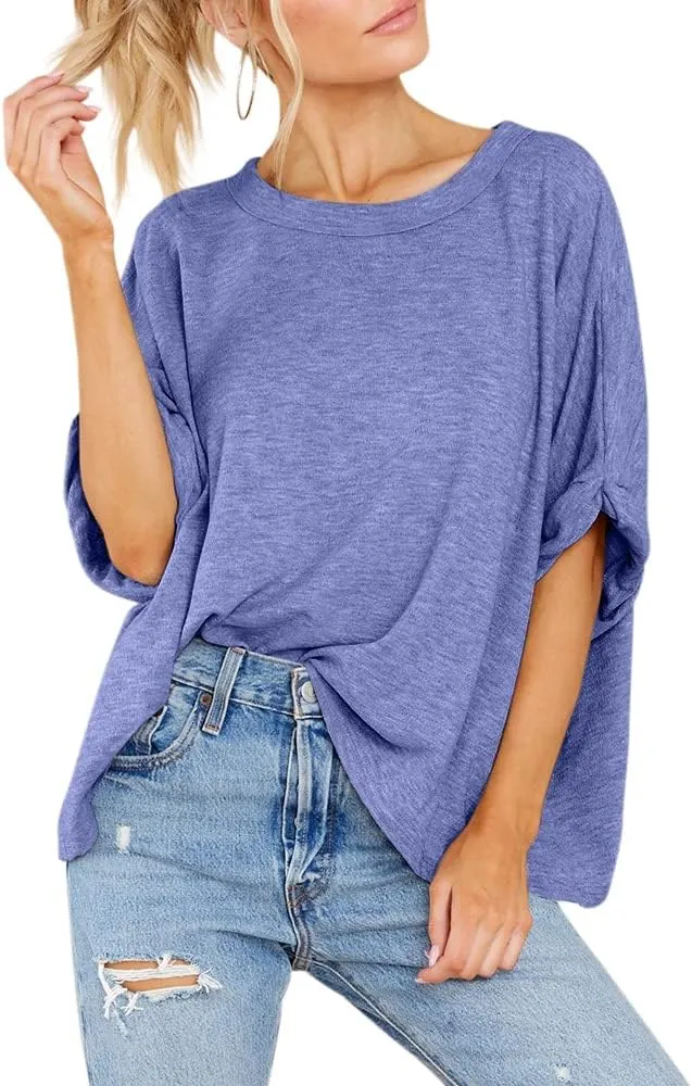 Women Oversized T-Shirt Summer Casual Short Sleeve Loose Tee Tops