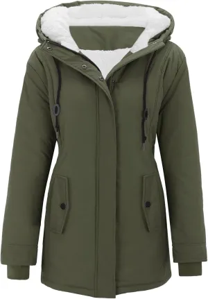 Women Plus Size Winter Overcoat Women's Jacket Thick Outwear Lined Hooded Coat Warm Trench Womens plus down