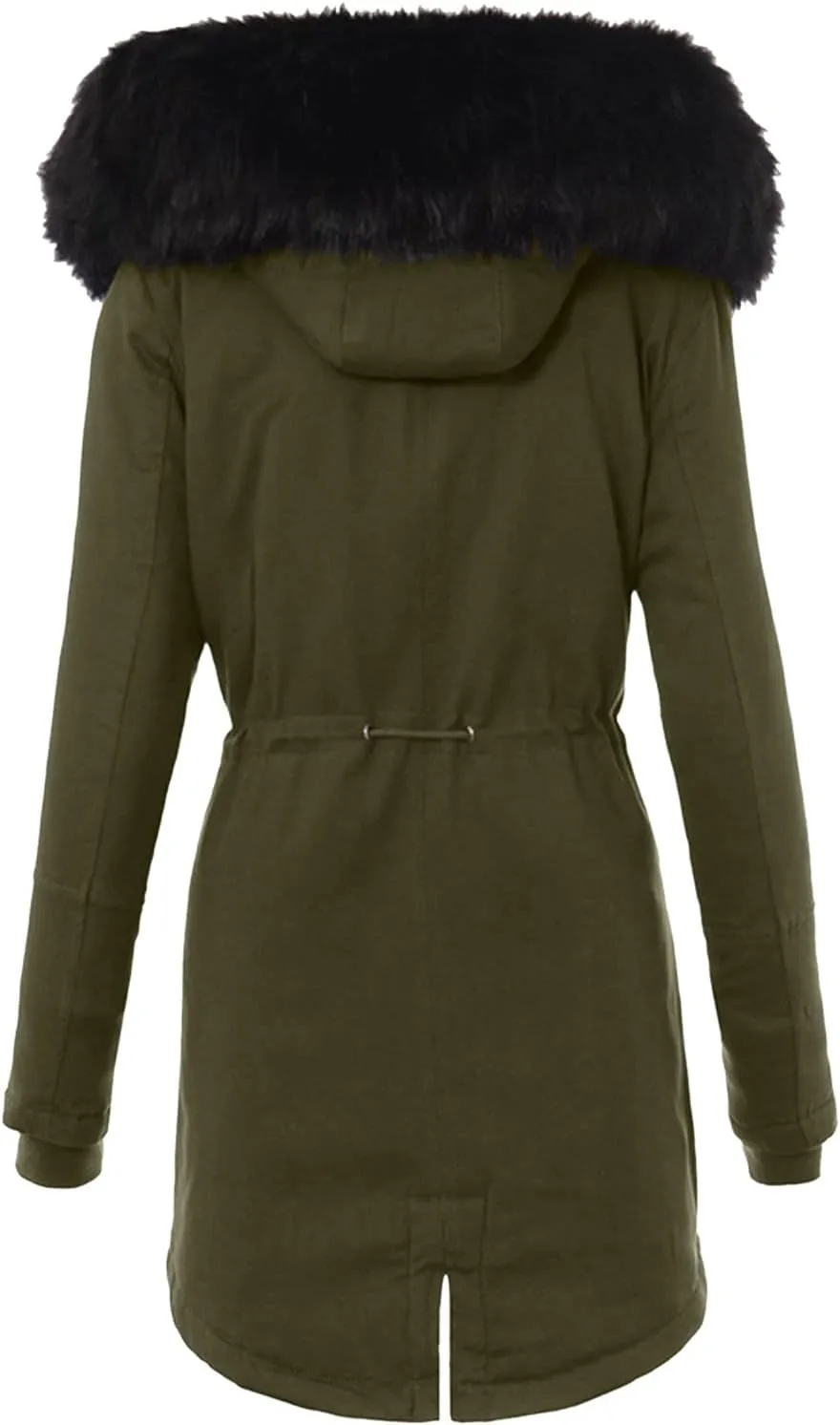 Women Plus Size Winter Overcoat Women's Jacket Thick Outwear Plush Lined Hooded Coat Warm Womens Fleece Plus Size