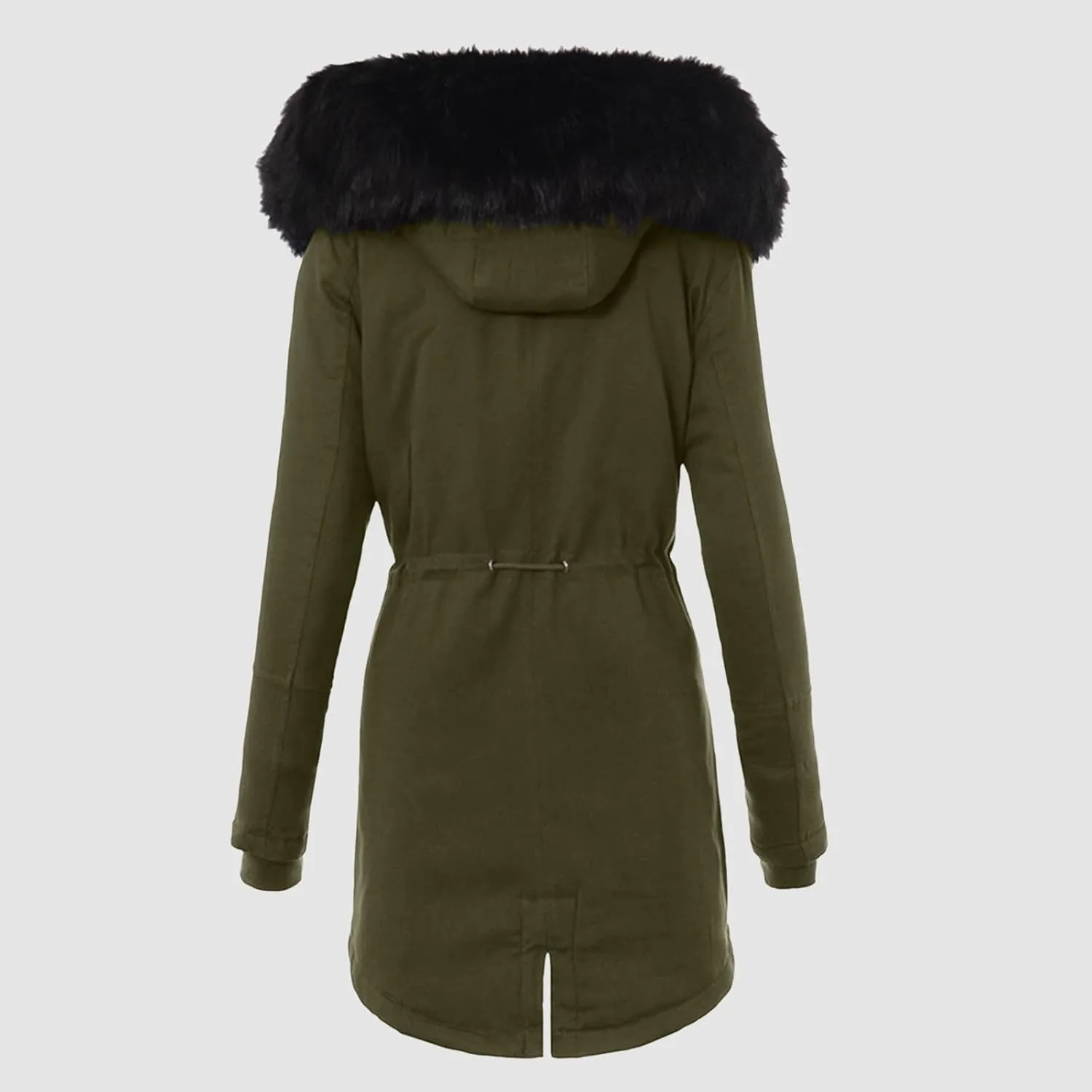 Women Plus Size Winter Overcoat Women's Jacket Thick Outwear Plush Lined Hooded Coat Warm Womens Fleece Plus Size