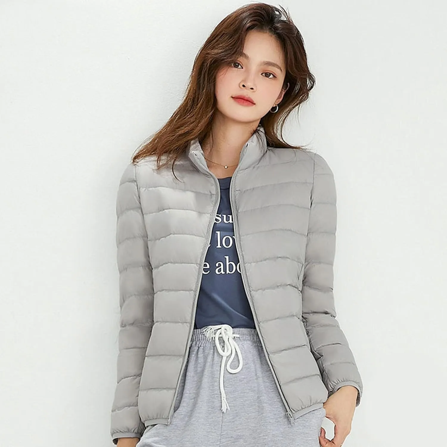 Women Warm Lightweight Hooded Windproof Winter Coat With Recycled Insulation Winter Slim Ladies Winter Heavy