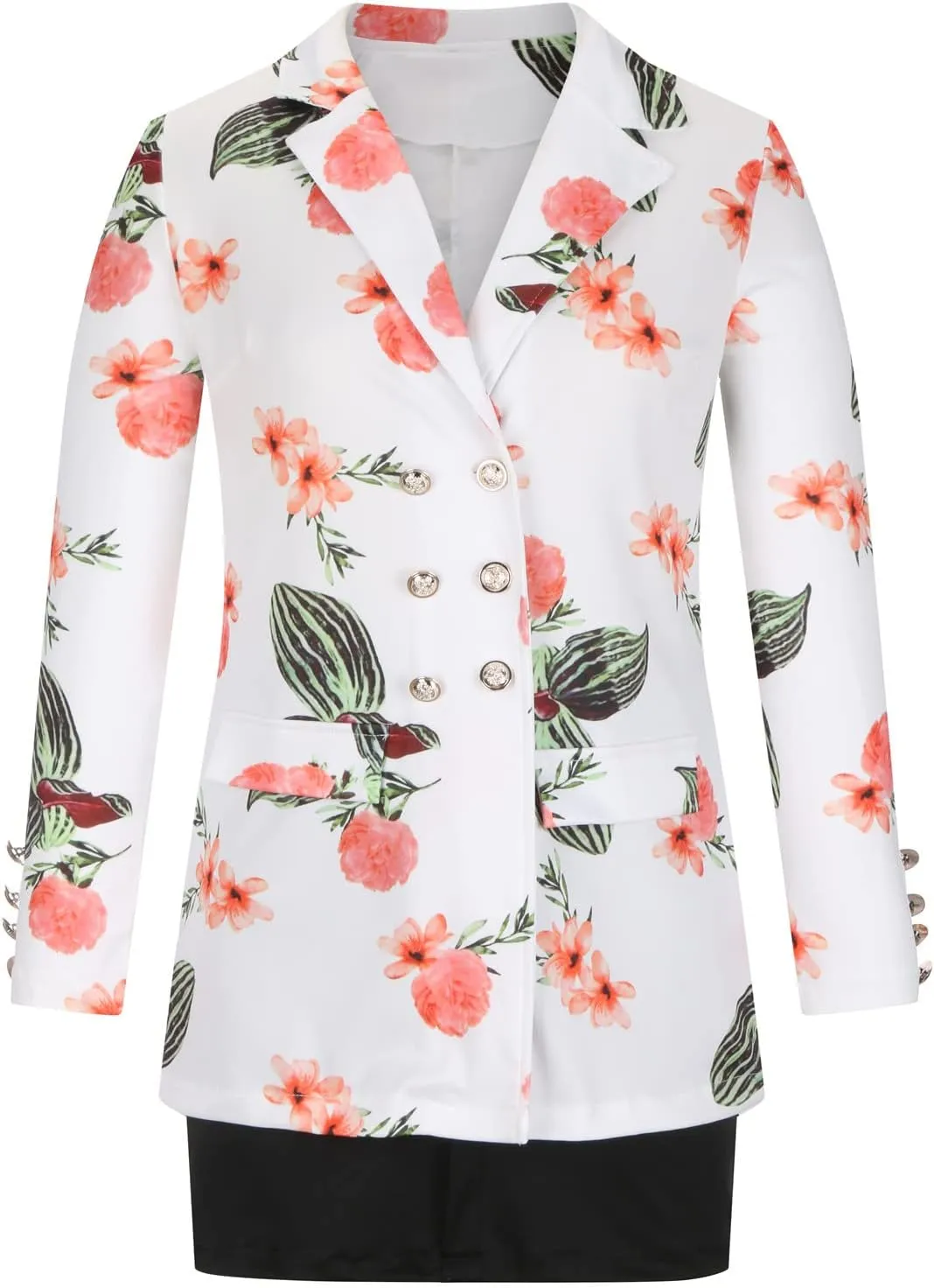 Women's 2 Piece Outfits Casual Solid Long Sleeve Suits Button Work Coat High Waist Blazer Jacket and Mini Skirt Set