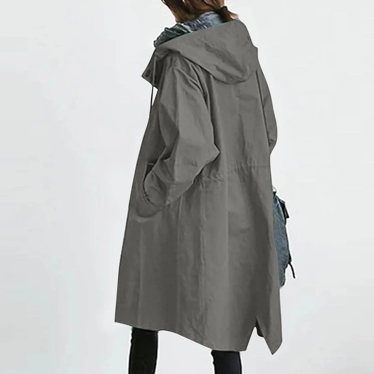 Women's 2023 Fashion Winter Coat Down Lapel Plush Plaid Coat Loose Long Coat Womens Coats Winter Womens Trench Coat