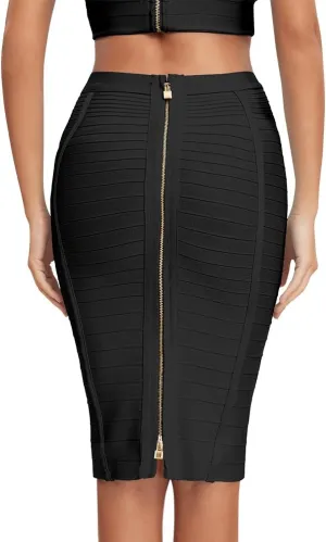 Women's Bandage Skirt High Waist Bandage Skirt Pencil Skirt