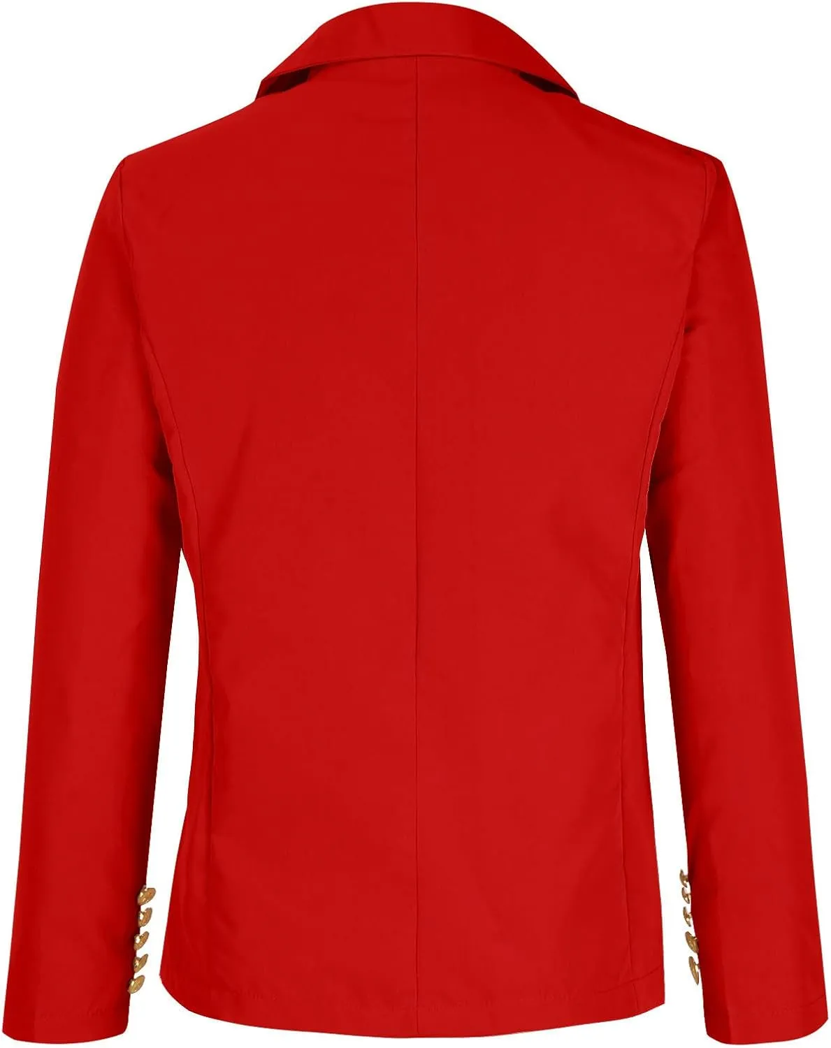 Women's Blazer Gold Casual Button Long Sleeve Work 0ffice Blazer Lightweight Open Front Lapel Jackets Trendy Clothes