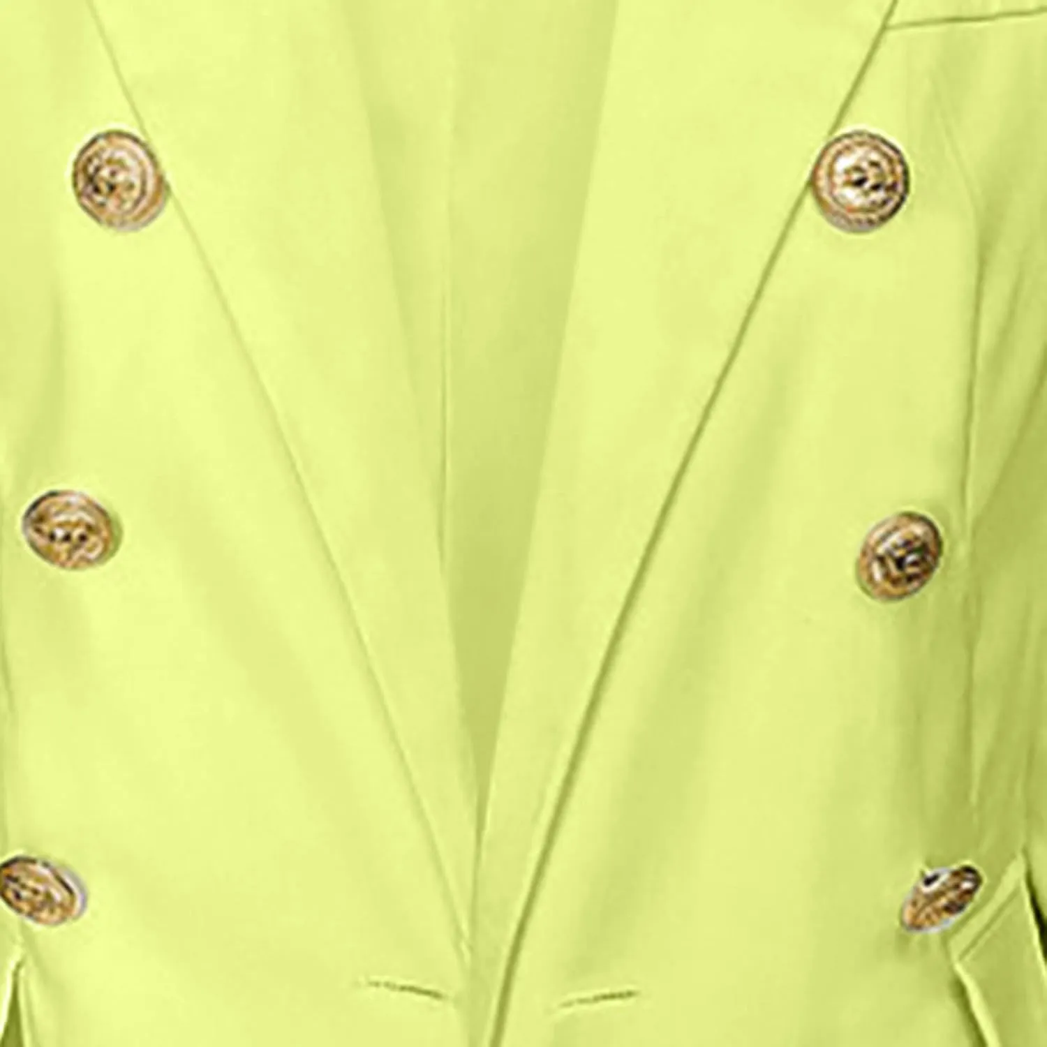 Women's Blazer Gold Casual Button Long Sleeve Work 0ffice Blazer Lightweight Open Front Lapel Jackets Trendy Clothes
