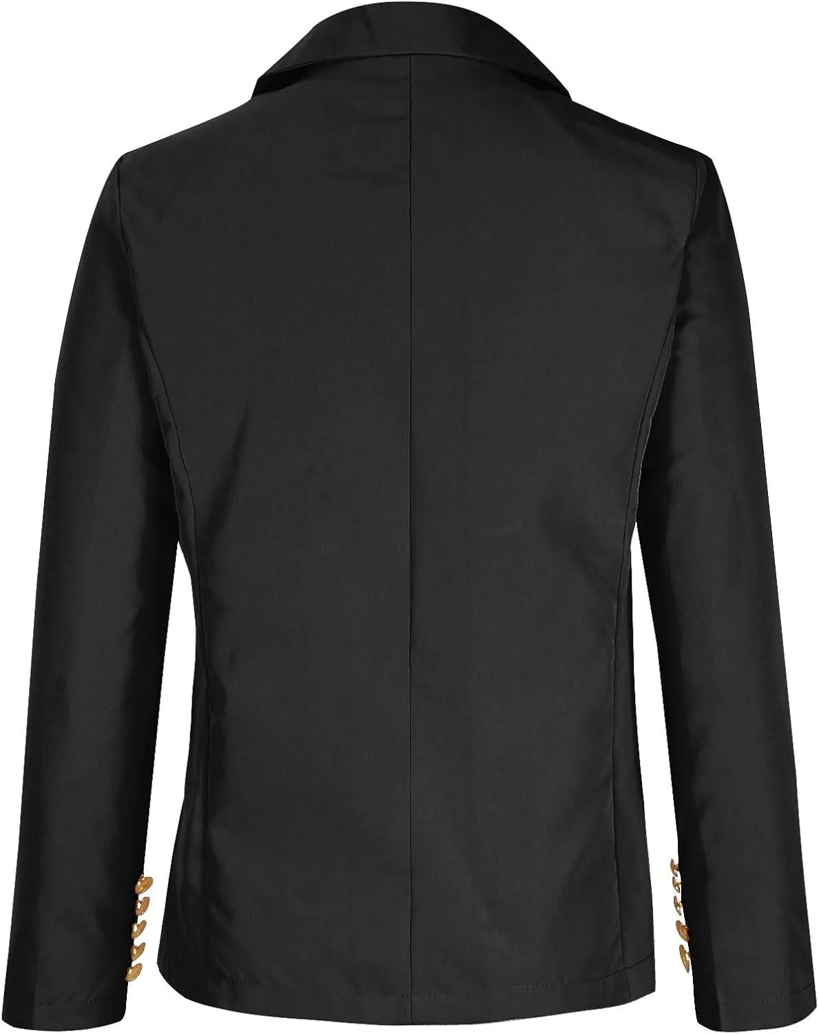 Women's Blazer Gold Casual Button Long Sleeve Work 0ffice Blazer Lightweight Open Front Lapel Jackets Trendy Clothes