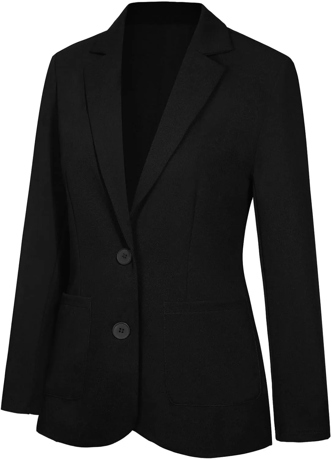 Women's Blazer Jackets Business 2-Button Open Front Long Sleeve Notch Collar Office Work Pocket Blazers