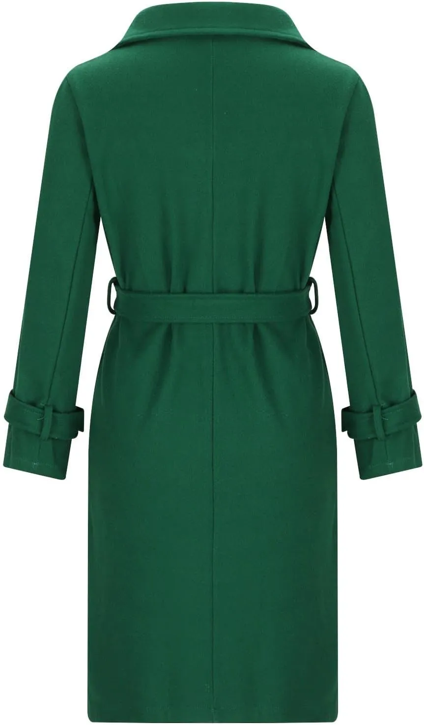 Womens Blazers Lapel Collar Trench Coat Winter Woolen Clothes Coat Trench Jacket Long Overcoat Outwear