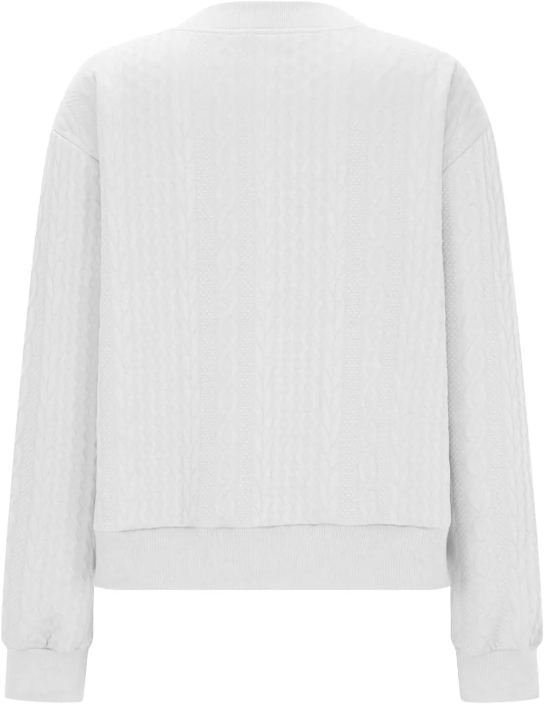 Women's Cardigan Zip Up Cable Knit Long Sleeve Trendy Y2K Sweater Jacket Crewneck Casual Teen Girls Coat 2024 Fall