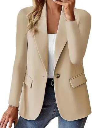 Women's Casual Blazers Business Jackets Long Sleeve Cardigan Work Suit Spring Graduation Outfits 2025