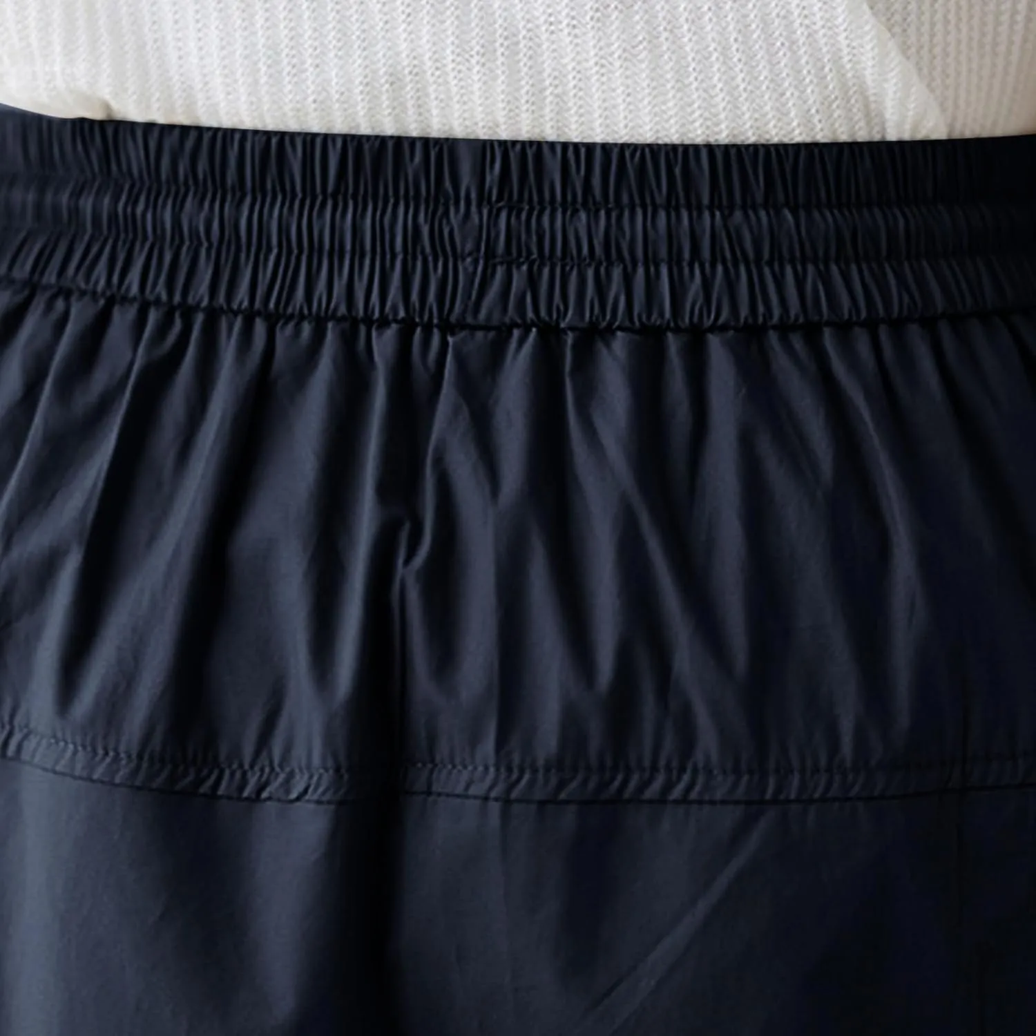 Women's Casual Skirt Plain Elastic Waist Peasant A-Line Midi Skirts Loose Fit Solid Color Maxi Skirt with Pockets