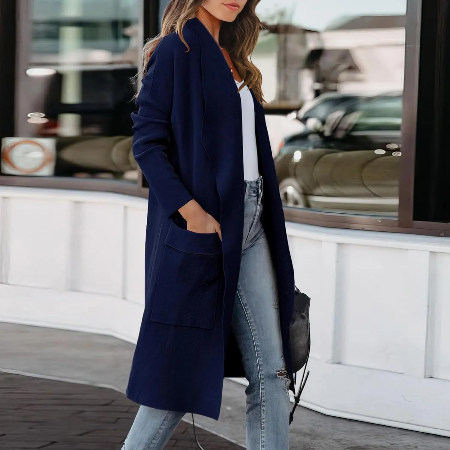 Women's Coats Basic Long Jacket Coat Coat Trench Long Jacket Ladies Slim Long Belt Elegant Winter Coats for Women