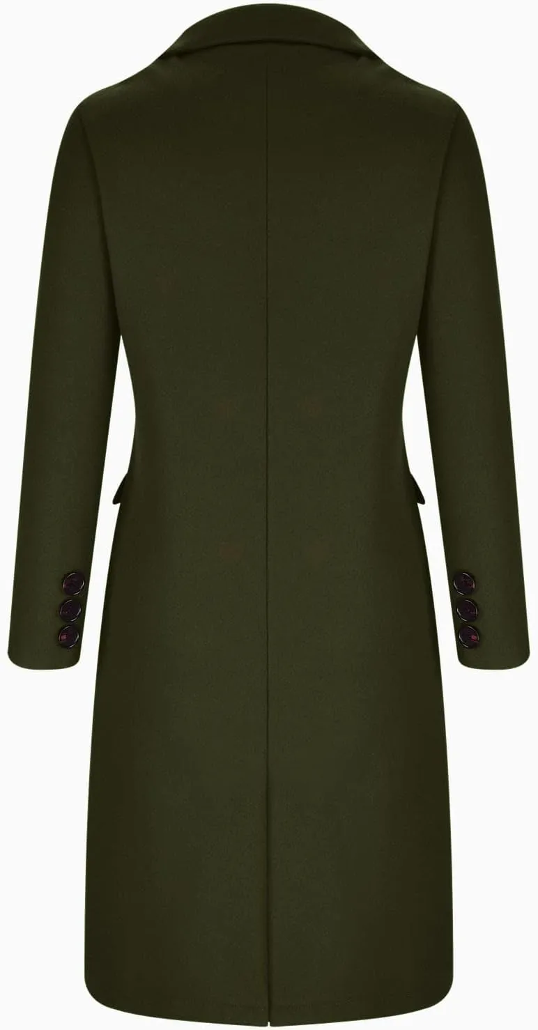 Womens Fashion Long Blazer Business Casual Double Breasted Trench Coats Notched Lapel Long Sleeve Outerwear