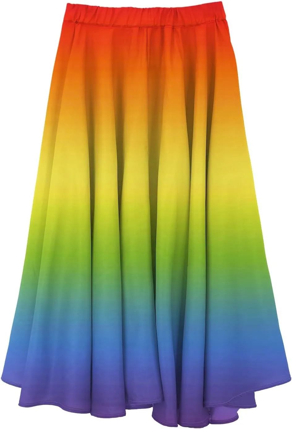 Womens High Waist Tie-Dye Print Pleated Skirt Midi Swing Skirt Solid Color Linen Long Maxi Skirts Casual Beach Dress