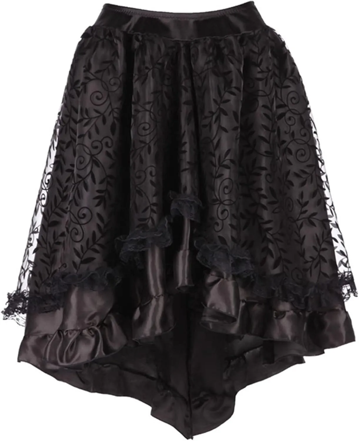 Womens Hippie Victorian Goth Ruched Maxi Long Midi Knee Length Skorts Skirts for Women Lace Skorts 2025
